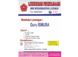 Loker Guru SMK Muhammadiyah 2 Sleman - ejogja ID