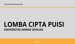 Lomba Cipta Puisi UAD - ejogja