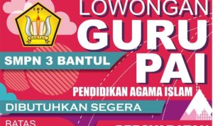 lowongan guru pai smpn 3 bantul
