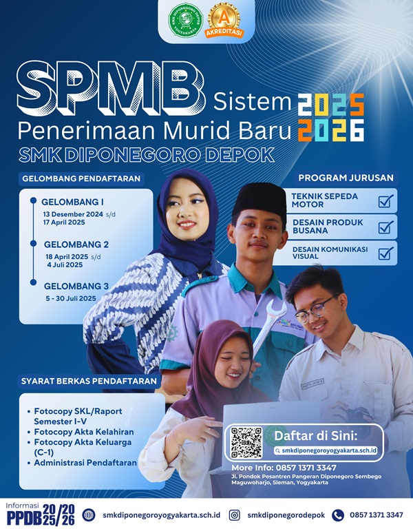 SPMB SMK Diponegoro Depok DI Yogyakarta 2025-2026