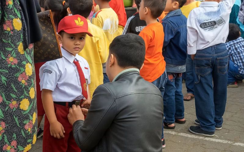 Resmi! Pemerintah Atur Ayah Antar Anak ke Sekolah Mulai Hari Ini