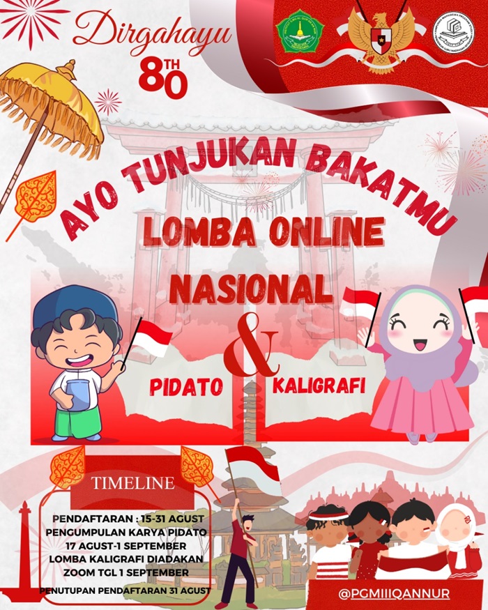 Lomba Kaligrafi dan Pidato Online Nasional