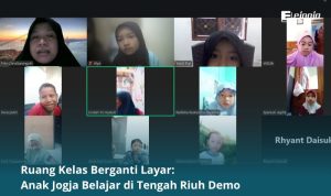 Ruang Kelas Berganti Layar Anak Jogja Belajar di Tengah Riuh Demo