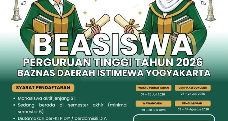 Beasiswa S1 Baznas DIY Tahun 2026